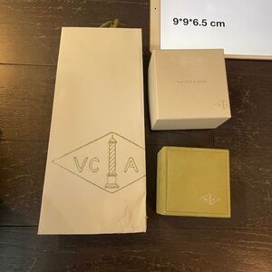 Van Cleef & Arpels VCA Ring Cushion Case Box+outer box+shopping bag storage